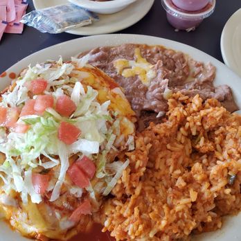 The Owl Cafe - Stacked Chicken Enchiladas w/Red Chile - Diners Near Me - Albuquerque, New Mexico The Owl Cafe - Stacked Chicken Enchiladas w/Red Chile - Diners Near Me - Albuquerque, New Mexico