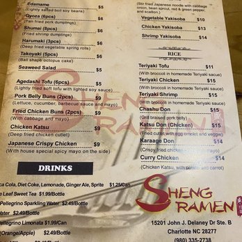 Sheng Ramen - Menu 2022 - Ramen Near Me - Charlotte, North Carolina Sheng Ramen - Menu 2022 - Ramen Near Me - Charlotte, North Carolina