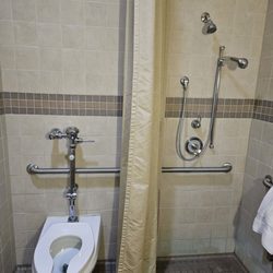 Providence Holy Cross Medical Center - The bathroom and shower