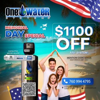 One Water Systems - Water Purification Services Near Me - Carlsbad, California