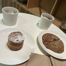 Chocolate Spelt Cookie Lingonberry Almond Cake Tea