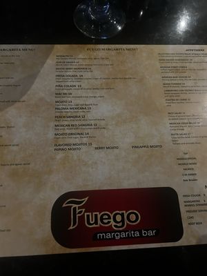 Menu photo 1 Fuego Margarita Bar Yakima, WA Menu photo 1 Fuego Margarita Bar Yakima, WA