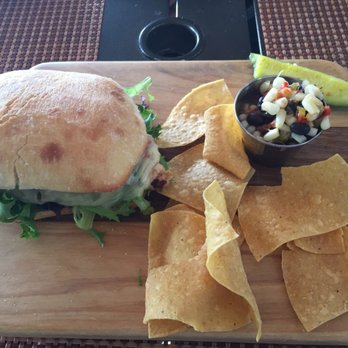 Field & Vine - Pb &3 - Chicken Sandwich- jalapeño, corn succotash, Pb, grilled chicken! Interestingly good! - New American Near Me - Romulus, New York