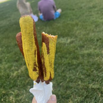 Pronto Pups - Pronto Pups with mustard (they brush it on for you if you want) yummy  yummy  you will love these. - Food Stands Near Me - Grand Haven, Michigan