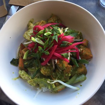Wild Root - Rice noodle with green curry and sweet potatoes - Breakfast & Brunch Near Me - Boise, Idaho