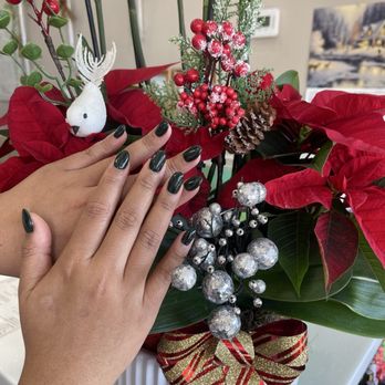 Finest Nails & Spa - Midnight Snacc OPI -- gel dip - Nail Salons Near Me - Huntington Beach, California