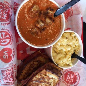 Tom & Chee - Build Make Your Own Grilled Cheese (cheddar cheese & gouda & turkey ham), Mac 'n Chee & Creamy Basil Tomato soup. - American Near Me - Oklahoma City, Oklahoma Tom & Chee - Build Make Your Own Grilled Cheese (cheddar cheese & gouda & turkey ham), Mac 'n Chee & Creamy Basil Tomato soup. - American Near Me - Oklahoma City, Oklahoma