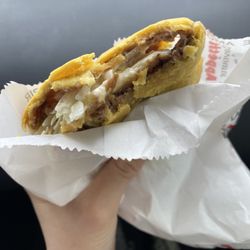 MacKay Pizza & Subs - Jamaican Beef Patty with Cheese, Lettuce and Mayo. 10/10