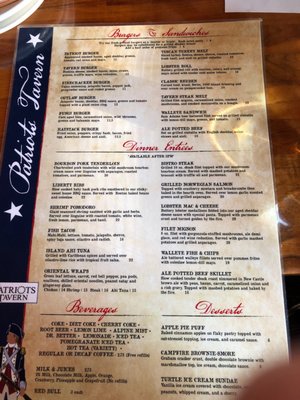 Menu photo 4 Patriots Tavern Stillwater, MN Menu photo 4 Patriots Tavern Stillwater, MN