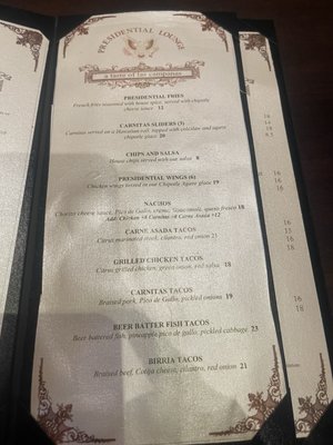 Menu photo 3 Presidential Lounge Riverside, CA Menu photo 3 Presidential Lounge Riverside, CA