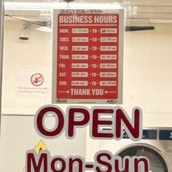 Coin Laundry - Hours of Operation