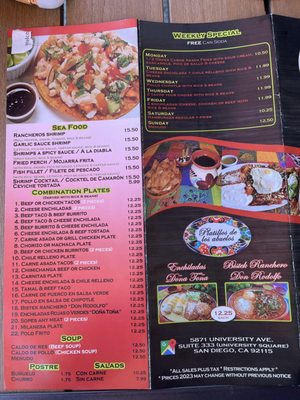 Menu photo 7 Gualberto's Taco Shop San Diego, CA