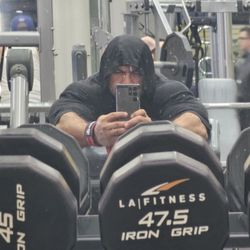 LA Fitness - Mirrors and preacher curl machine