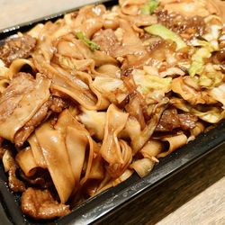 Big Chopsticks - Beef Chow Fun. It reminded me of pad see ew; flat noodles with chunks of tender beef, cabbage, and onions.