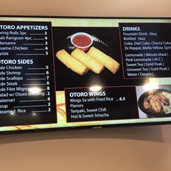 OTORO Hibachi - Menu