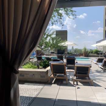 Hotel Van Zandt - Cabana view. Had a tv and sectional couch. - Hotels Near Me - Austin, Texas Hotel Van Zandt - Cabana view. Had a tv and sectional couch. - Hotels Near Me - Austin, Texas