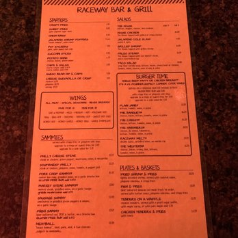 Raceway Bar and Grill - Menu 5-21 - Bars Near Me - Maricopa, Arizona Raceway Bar and Grill - Menu 5-21 - Bars Near Me - Maricopa, Arizona