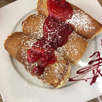 Westfield Diner - Cherry filled pancake roll ups! Yum! - Diners Near Me - Westfield, New Jersey