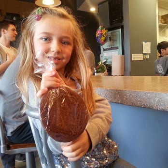 Social Burger - She was given a free chocolate cookie for her birthday! Yay, Social Burger! - Burgers Near Me - Vienna, Virginia Social Burger - She was given a free chocolate cookie for her birthday! Yay, Social Burger! - Burgers Near Me - Vienna, Virginia