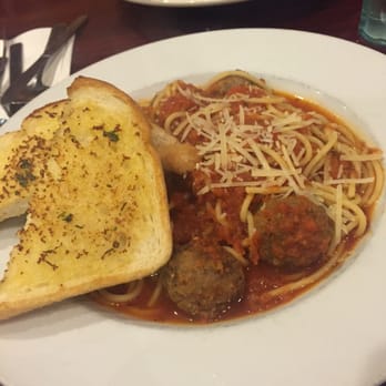 Cafe Soleil - Spaghetti & meatballs with garlic bread. - Breakfast & Brunch Near Me - El Sobrante, California