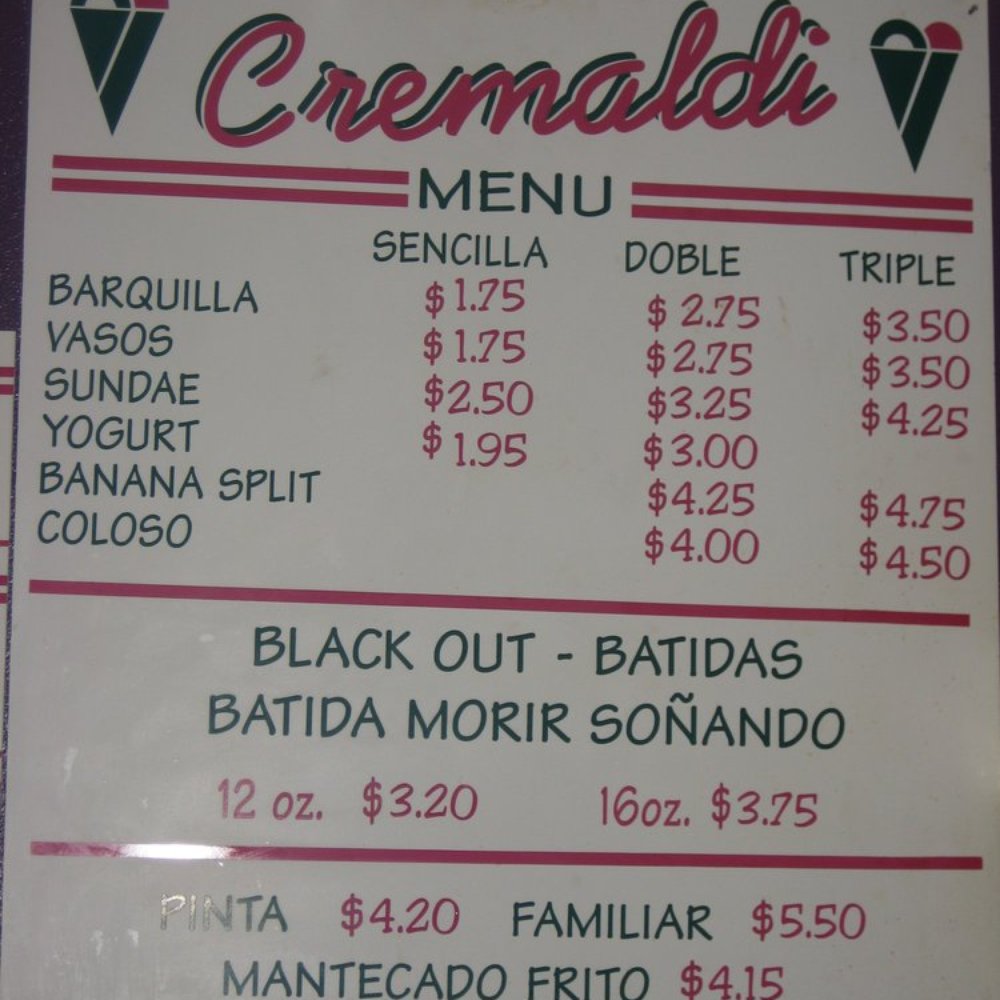 Cremaldi - The Menu - Ice Cream & Frozen Yogurt Near Me - Fajardo, Puerto Rico Cremaldi - The Menu - Ice Cream & Frozen Yogurt Near Me - Fajardo, Puerto Rico