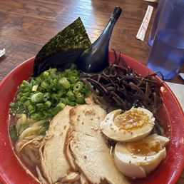 SHOYU RAMEN with chicken and egg SHOYU RAMEN with chicken and egg
