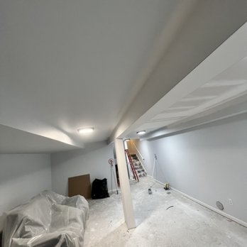 EPZ Construction - Basement restored hung , finished and sanded ready for paint - Drywall Installation & Repair Near Me EPZ Construction - Basement restored hung , finished and sanded ready for paint - Drywall Installation & Repair Near Me