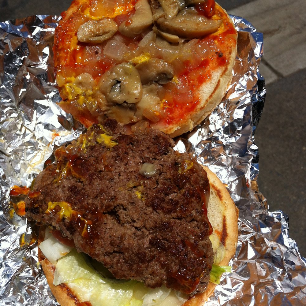 Five Guys - Five Guys LHB-ALL THE WAY burger. I expected a whole, round patty. Burger was very salty and over priced. - Fast Food Near Me - San Marcos, California Five Guys - Five Guys LHB-ALL THE WAY burger. I expected a whole, round patty. Burger was very salty and over priced. - Fast Food Near Me - San Marcos, California