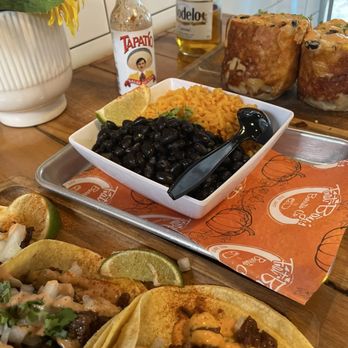 Fat Boys Burrito - Rice and beans came with the tacos - Mexican Near Me - Bellmore, New York