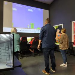 Gaming at the ORC - Big screen for 4v4 Smash Bros, retro gaming, or music for the dance floor