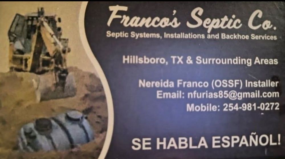 Franco Septic System - septic in Hillsboro, TX