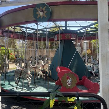Montebello Barnyard Zoo - Merry go round is cute and has the perfect pint-size horses for 2-4yo kids. - Petting Zoos Near Me - Montebello, California Montebello Barnyard Zoo - Merry go round is cute and has the perfect pint-size horses for 2-4yo kids. - Petting Zoos Near Me - Montebello, California