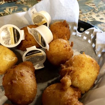 Seewee Restaurant - Hushpuppies the size of golf balls. Really good. - Seafood Near Me - Awendaw, South Carolina Seewee Restaurant - Hushpuppies the size of golf balls. Really good. - Seafood Near Me - Awendaw, South Carolina