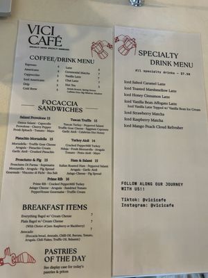 Menu photo 5 Vici Café San Diego, CA