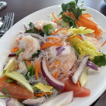 Lanna Thai Restaurant - Yum Woon Sen with shrimp - Thai Near Me - Lenexa, Kansas Lanna Thai Restaurant - Yum Woon Sen with shrimp - Thai Near Me - Lenexa, Kansas