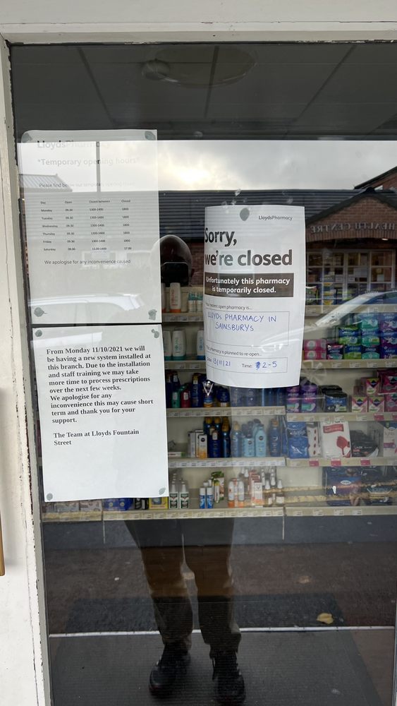 LLOYDS PHARMACY Updated October 2024 15 Fountain Street, Leek