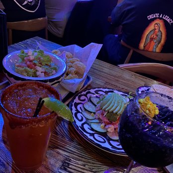 Kalaveras - Paloma negra, michelada, guacamole with chicharrón, ceviche... food made up for the wait ! - Cocktail Bars Near Me - Bellflower, California Kalaveras - Paloma negra, michelada, guacamole with chicharrón, ceviche... food made up for the wait ! - Cocktail Bars Near Me - Bellflower, California
