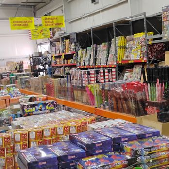 Fireworks Warehouse OKC - Rows of fireworks - Fireworks Near Me - Oklahoma City, Oklahoma
