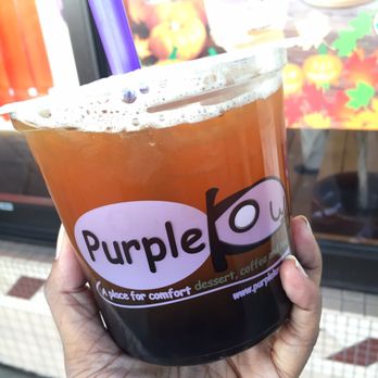Purple Kow - Passion fruit green iced tea with boba (C7) - Desserts Near Me - Berkeley, California