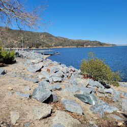 Silverwood Lake State Recreation Area - Rocky shoreline.