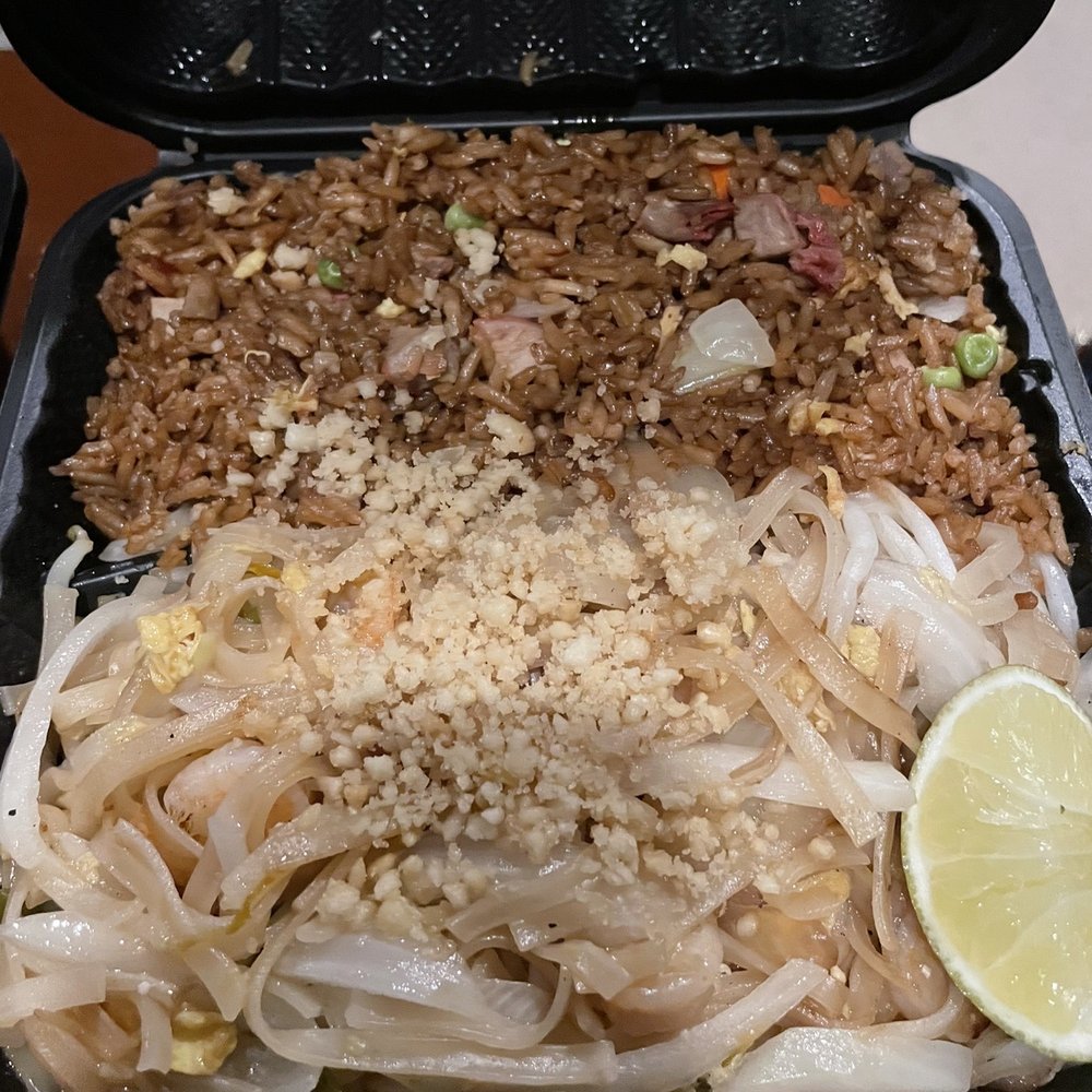 Meet Us - Pad Thai dinner special with pork fried rice - Asian Fusion Near Me - Woburn, Massachusetts