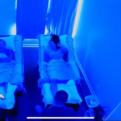 AA Foot Spa - The couple massaged the soles of their feet deeply