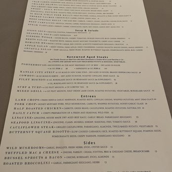 Porterhouse - Menu - Steakhouses Near Me - San Mateo, California Porterhouse - Menu - Steakhouses Near Me - San Mateo, California