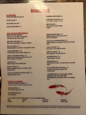 Menu photo 4 Koi Sushi Bar Skippack, PA