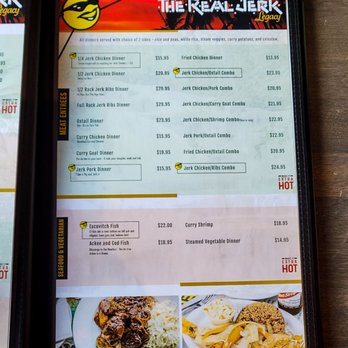 The Real Jerk - Legacy - Menu (May 2023) - Caribbean Near Me - Toronto, Ontario The Real Jerk - Legacy - Menu (May 2023) - Caribbean Near Me - Toronto, Ontario