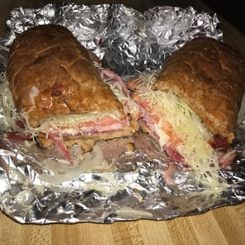 The Lodge - a ham and cheese sandwich on tin foil - American Near Me - Tawas City, Michigan
