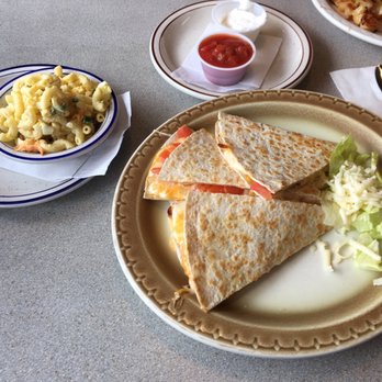 Gardenview Diner - a plate of quesadillas and a bowl of macaroni salad - Diners Near Me - Liverpool, New York