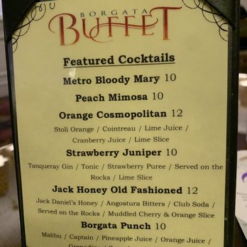 Borgata Buffet - Cocktails menu - Buffets Near Me - Atlantic City, New Jersey