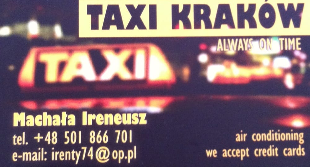 TAXI KRAKÓW MACHAŁA IRENEUSZ Kraków, Poland Taxis Phone Number Yelp