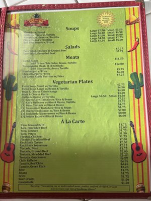 Menu photo 2 La Fiesta Cafe Douglas, AZ